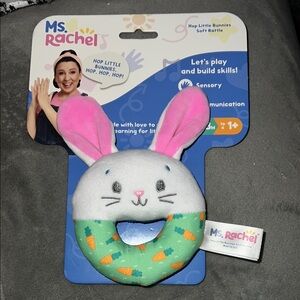 Ms. Rachel's Hop Little Bunnies Soft Rattle